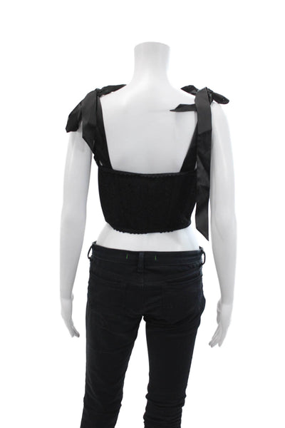 Night Night by Jonathan Simkhai Womens Naomi Lace Bustier - Black Size S