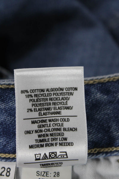 Hudson Womens Cotton High Waisted Pocketed Flared Leg Jeans Blue Size 28