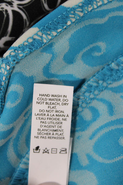 A.L.C. Womens Dylan Bikini Top - Scone/Blue Size XL