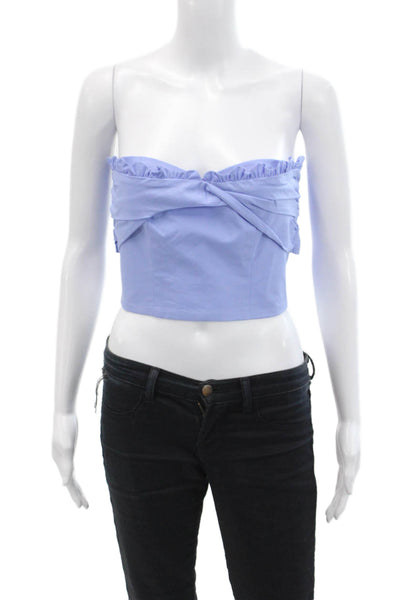 Kika Vargas Womens Faith Top - Light Blue Size XS