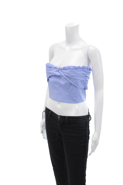 Kika Vargas Womens Faith Top - Light Blue Size XS