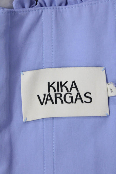 Kika Vargas Womens Faith Top - Light Blue Size XS