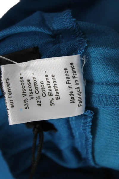 Joseph Womens Pull On High Rise Slim Legging Pants Blue Cotton Size EUR 34