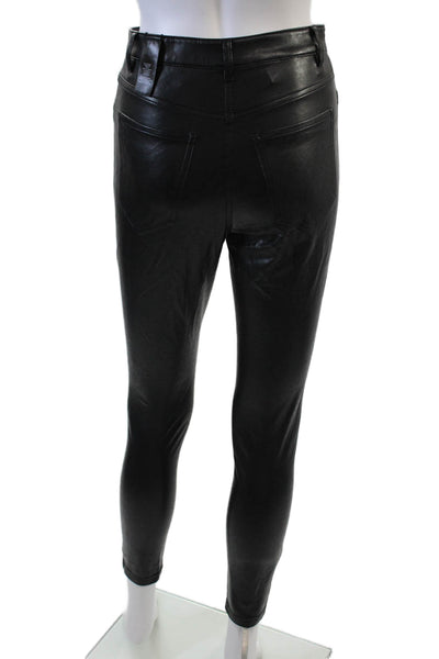 Wilfred Free Womens Pocketed Faux Leather Skinny Leg Pants Black Size 0