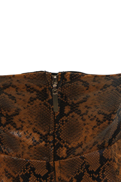 KITRI Womens Ursula Snakeskin Vinyl Dress - Caramel Snakeskin Print Size 8