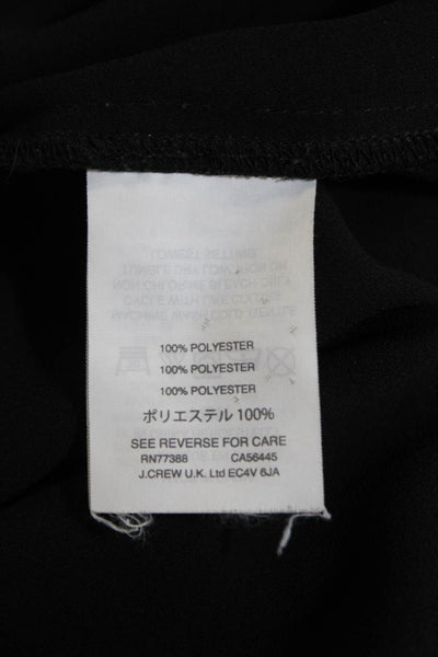 J Crew Womens Textured V-neck Sleeveless Lined Tank Blouse Black Size 04