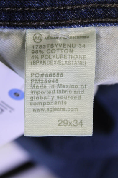 AG Women's Midrise Five Pocket Medium Wash Straight Leg Denim Pants Size 29