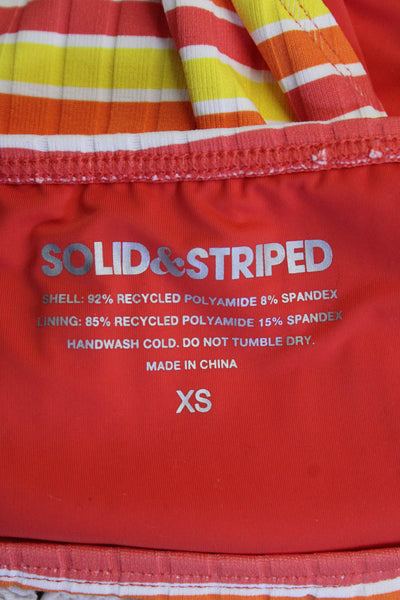 Solid & Striped Womens Lilo Bikini Bottoms - Sorbet Stripe Size XS