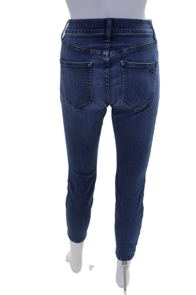 AYR Womens High Rise The Chiller Skinny Leg Jeans Blue Cotton Size 28