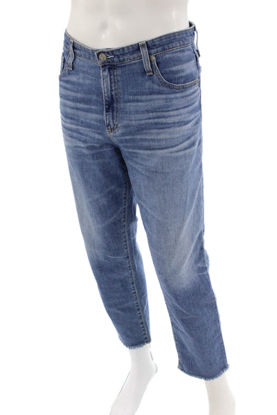 AG Men's Five Pocket Button Closure Medium Wash Straight Leg Denim Pants 32