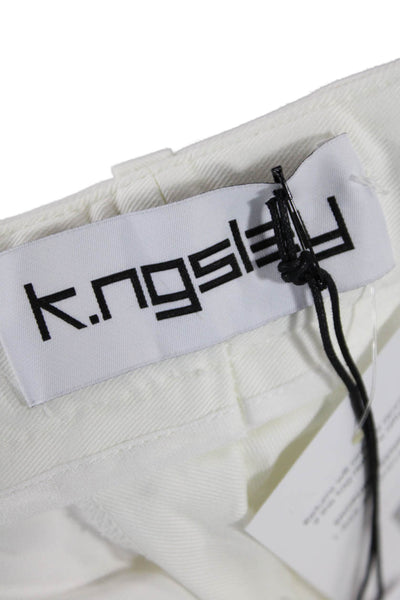 K.ngsley Womens Ayan Trousers - Eggshell Size 26