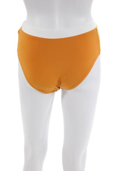STAUD Womens Devon High Rise Bikini Bottoms - Nectarine Size XS