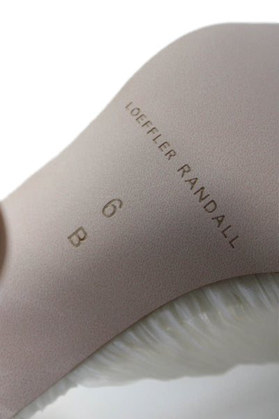 Loeffler Randall Womens Camellia Pleated Bow Heel with Ankle Strap - Pearl Size