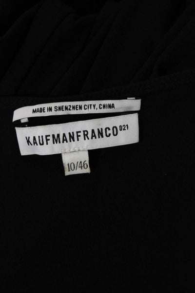 KaufmanFranco Womens Sleeveless Pullover Bubble Tank Top Black Cotton Size 10