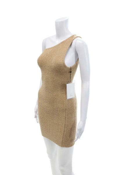 WARDROBE.NYC Womens HB Mini Dress - Beige Size L