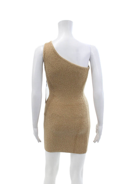 WARDROBE.NYC Womens HB Mini Dress - Beige Size L