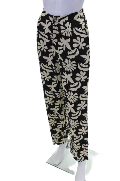 Lost + Wander Womens Tropic Flair Pants - Black Cream Size XS