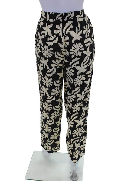 Lost + Wander Womens Tropic Flair Pants - Black Cream Size XS