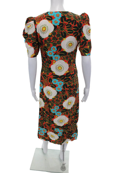 RHODE Womens Maci Dress - Scarlet Aura Blossom Grande Size 0