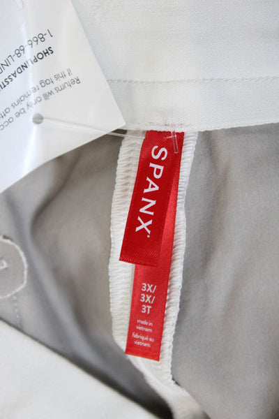 SPANX Womens On-the-Go Ankle Slim Straight Pants - Classic White Size 3X