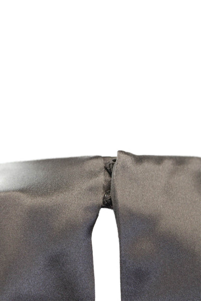 Tibi Womens Heavy Satin Midi Dress - Slate Grey Size 2