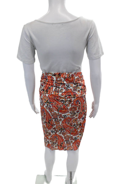 rabanne Womens Paisley Pierced Gathered Skirt - Cachemire Crème Size 42