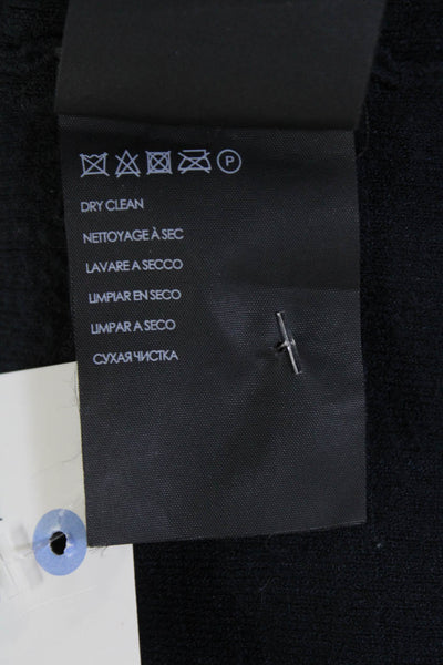 Club Monaco Womens Puffy Long Sleeves Crew Neck Sweater Navy Blue Size Medium