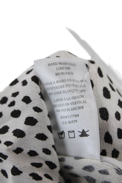 Rails Womens Spotted Sleeveless Aubry Tank Top White Black Size Large