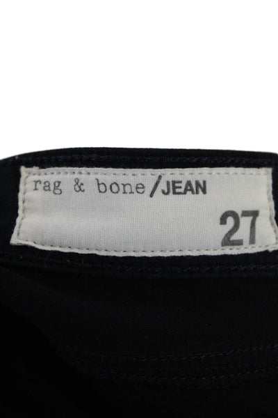 Rag & Bone Jean Womens Zip Up Mid Rise Leggings Pants Sky Captain Blue Size 27