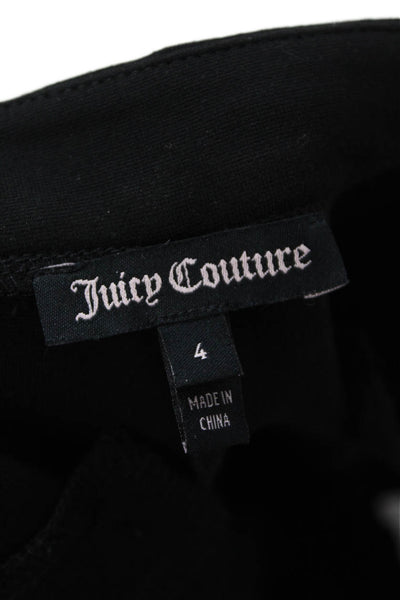 Juicy Couture Womens Lace High Rise Slim Leg Creased Dress Pants Black Size 4