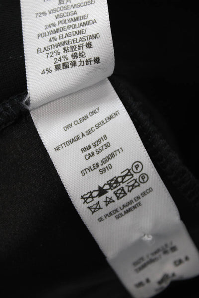 Juicy Couture Womens Lace High Rise Slim Leg Creased Dress Pants Black Size 4
