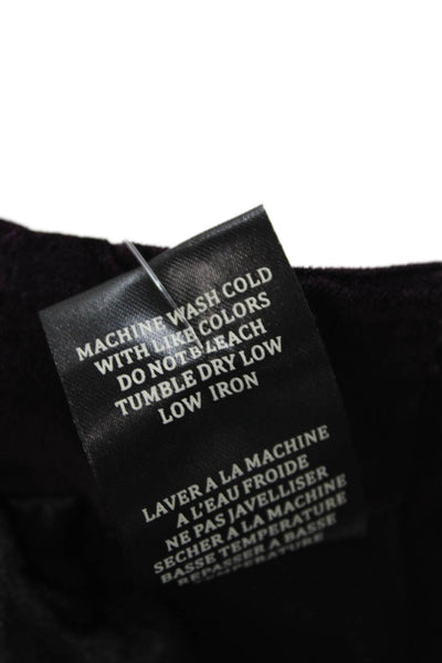 BLANKNYC Womens Velvet Front Zipper Mini Skirt Plum Purple Cotton Size 25