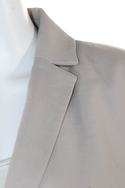 J Crew Womens Cotton Long Sleeve Collared Button Lined Blazer Nude Size 04