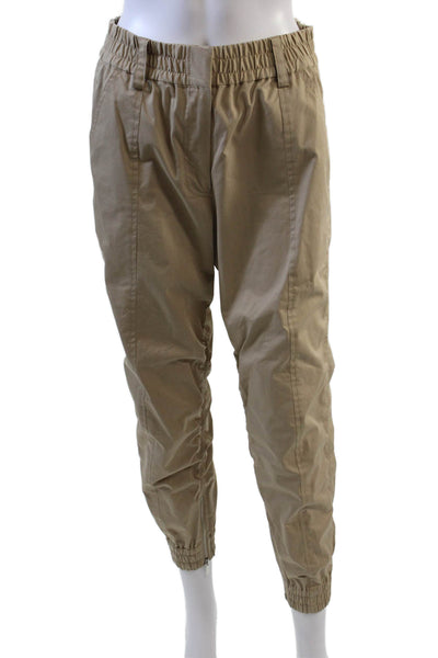 Derek Lam 10 Crosby Womens High Rise Zipper Ankle Cropped Pants Brown Size 2