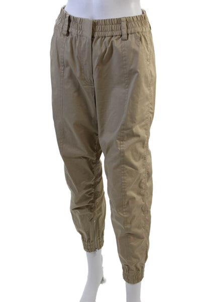 Derek Lam 10 Crosby Womens High Rise Zipper Ankle Cropped Pants Brown Size 2