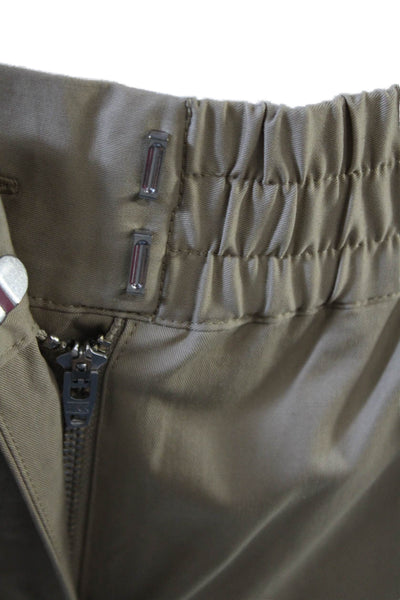 Derek Lam 10 Crosby Womens High Rise Zipper Ankle Cropped Pants Brown Size 2