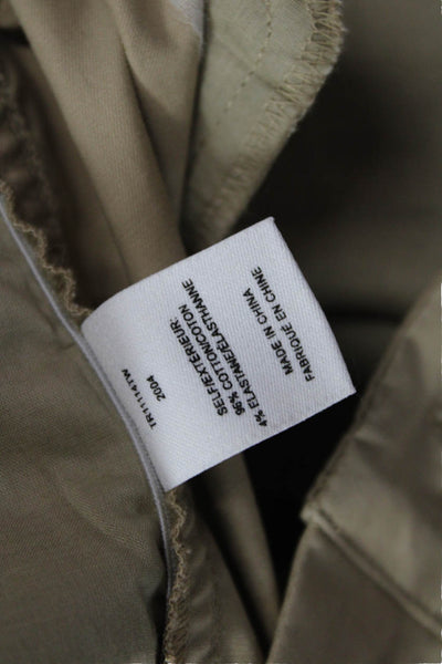 Derek Lam 10 Crosby Womens High Rise Zipper Ankle Cropped Pants Brown Size 2