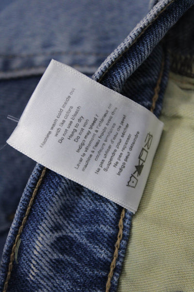 Rag & Bone Womens Peyton Mid Rise Bootcut Raw Hem Jeans Blue Size 23