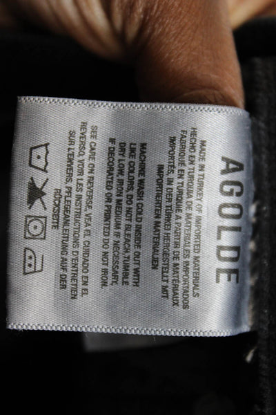 Agolde Womens Zipper Fly High Rise Raw Hem Skinny Jeans Gray Denim Size 25