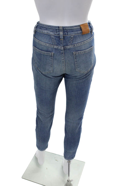 Closed Womens Zipper Fly High Rise Medium Wash Skinny Jeans Blue Denim Size 25