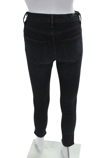 Citizens of Humanity Womens Zipper Fly Mid Rise Rocket Crop Jeans Gray Size 25
