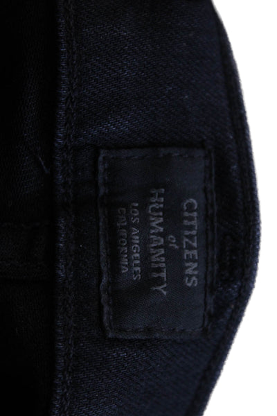 Citizens of Humanity Womens Zipper Fly Mid Rise Rocket Crop Jeans Gray Size 25