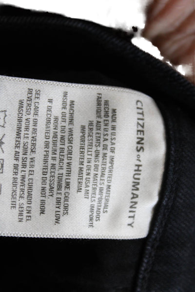 Citizens of Humanity Womens Zipper Fly Mid Rise Rocket Crop Jeans Gray Size 25