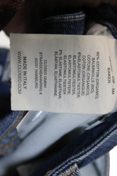 Closed Womens Zipper Fly High Rise Distressed Skinny Ankle Jeans Blue Size 25