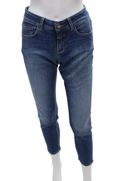 Closed Womens Zipper Fly High Rise Skinny Jeans Blue Denim Size 25