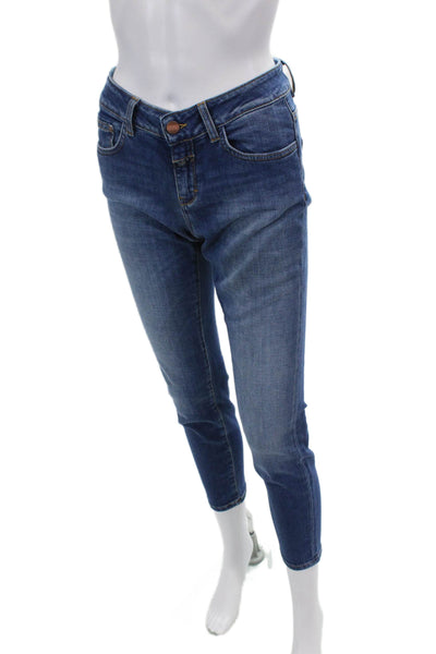 Closed Womens Zipper Fly High Rise Skinny Jeans Blue Denim Size 25