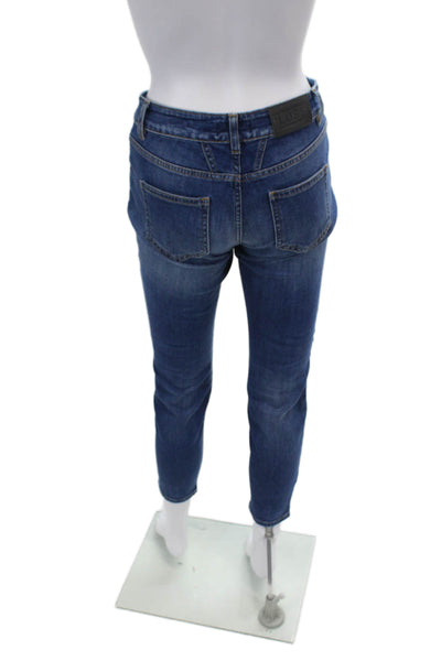 Closed Womens Zipper Fly High Rise Skinny Jeans Blue Denim Size 25