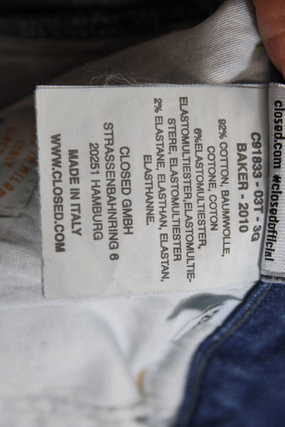 Closed Womens Zipper Fly High Rise Skinny Jeans Blue Denim Size 25