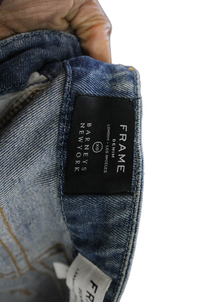 Frame Womens Zipper Fly High Rise Medium Wash Kick Flare Jeans Blue Size 25