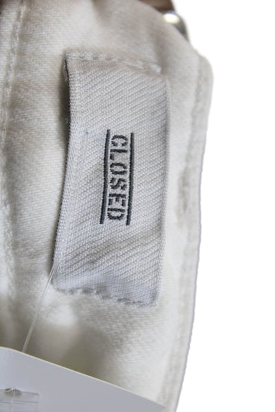 Closed Womens Zipper Fly Mid Rise Skinny Ankle Jeans White Denim Size 25